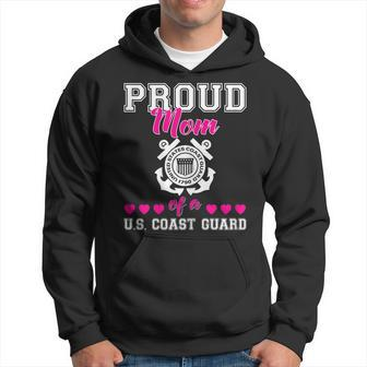 Proud Mom Of A Us Coast Guard Military Family 4Th Of July Gift For Womens Hoodie
