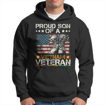 Proud Son Of Vietnam Veteran Us Flag Men Hoodie Graphic Print Hooded Sweatshirt - Seseable