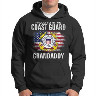 Proud To Be An Coast Guard Grandaddy American Flag Veteran Hoodie - Seseable
