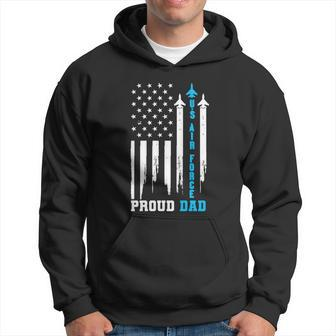 Proud Us Air Force Dad Rocket America Flag Fathers Day Gift Meaningful Gift Hoodie - Monsterry