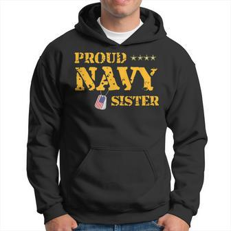 Proud Us Navy Sister American Military Family Sis Gift Hoodie | Mazezy