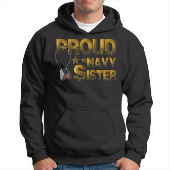 Proud Us Navy Sister American Pride Military Soldier Girls Hoodie | Mazezy