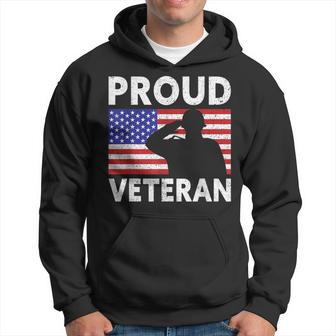 Proud Veteran | Usa Flag Proud American Veteran Hoodie - Seseable
