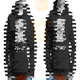 Pug Girl Cute Funny Kawaii Anime Dog Lover Owner Family Hoodie - Seseable