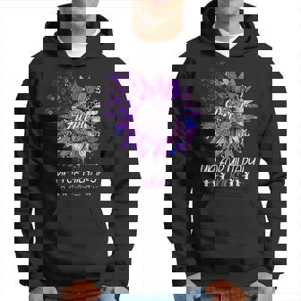 Purple Up For Military Kids Sunflower Purple Military Month Hoodie | Mazezy