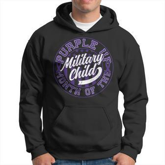 Purple Up Month Of The Military Child Kids Flag Usa April Hoodie | Mazezy