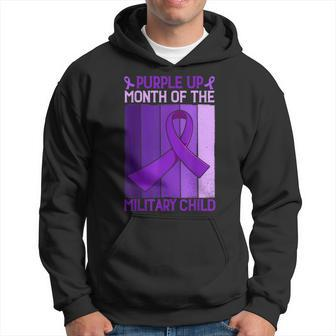 Purple Up Month Of The Military Child Month Ribbon Hoodie | Mazezy UK