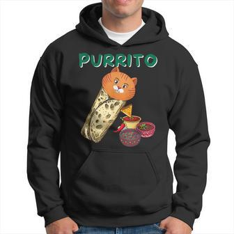 Purrito Cat In A Burrito - Cat Lover Mexican Food Kitty Hoodie - Seseable
