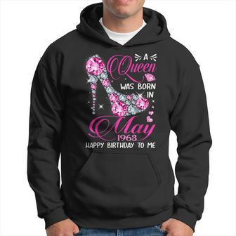Queens Are Born In May 1963 T 56Th Birthday Hoodie | Mazezy