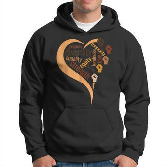 Racial Diversity Justice Equality Black History Month Pride V2 Hoodie - Seseable