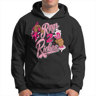 Rags 2 Riches Low Triple Pink Matching Hoodie | Mazezy