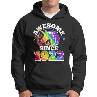 Rainbow Unicorn Awesome Since 1922 100Th Birthday Hoodie - Monsterry AU