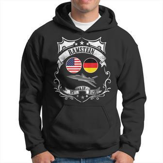 Ramstein Air Base Germany | Military Gift Idea Men Hoodie Graphic Print Hooded Sweatshirt - Seseable
