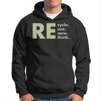 Re-Cycle Reuse Renew Rethink Walmarty Earth Day Recall Hoodie | Mazezy