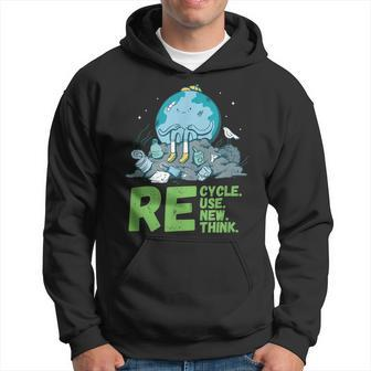 Recycle Reuse Renew Rethink Earth Day 2023 Activism Hoodie | Mazezy