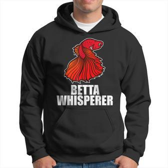 Red Betta Fish Lovers Siamese Red Betta Whisperer Gift Men Hoodie Graphic Print Hooded Sweatshirt - Seseable