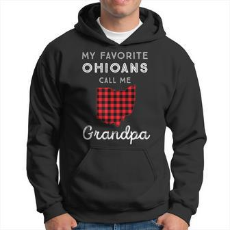 Red Buffalo Plaid Ohio Dad Grandpa Gift My Favorite Ohioans Gift For Mens Hoodie | Mazezy CA