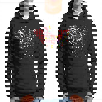 Red Plaid Whale Christmas Pajamas Xmas Lights Women Men Hoodie - Thegiftio