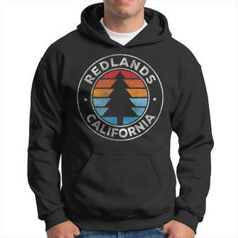 Redlands California Ca Vintage Graphic Retro 70S Men Hoodie Graphic Print Hooded Sweatshirt - Seseable
