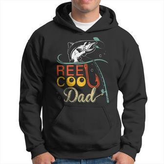 Reel Cool Dad Fishing Fathers Day Papa Daddy Gift Hoodie - Thegiftio UK