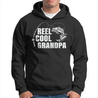 Reel Cool Grandpa Design With Fish And Fishing Rod Gift For Mens Hoodie | Mazezy