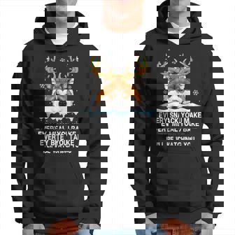 Reindeer Akita Every Snack You Make Light Snow Men Hoodie - Thegiftio