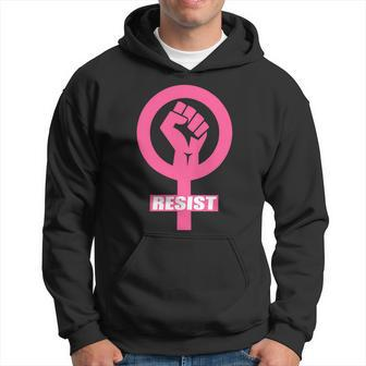 Resist Fist Womens Rights Logo Anti Trump Protest Hoodie - Monsterry
