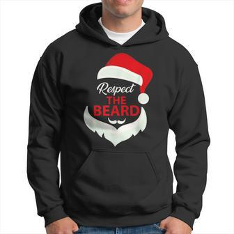 Respect The Beard Santa Claus Christmas Men Hoodie Graphic Print Hooded Sweatshirt - Seseable