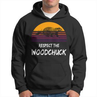 Respect The Groundhog Woodchuck Retro Ground-Hog Day Hoodie | Mazezy DE