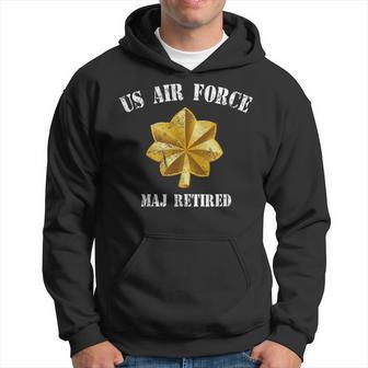 Retired Air Force Major Military Veteran Retiree Men Hoodie Graphic Print Hooded Sweatshirt - Seseable
