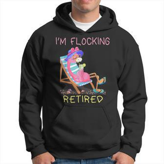 Retired Flamingo Lover Retirement Party Coworker 2021 Men Hoodie - Thegiftio UK