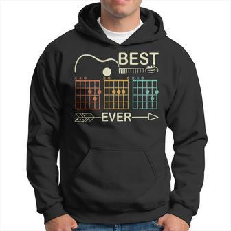 Retro Best Dad Ever D A D Chord Guitar Guitarist Fathers Day Hoodie - Seseable
