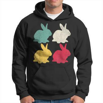 Retro Easter Bunny Rabbit Vintage Men Dad Kids Women Gift V2 Hoodie - Seseable