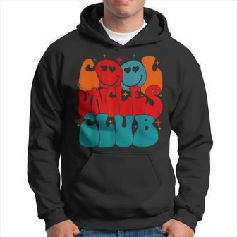 Retro Groovy Cool Uncles Club Smile Face Fathers Day Men Hoodie - Thegiftio