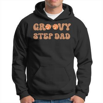 Retro Groovy Step Dad Hippie Family Matching Fathers Day Hoodie - Thegiftio UK