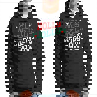 Retro Holly Christmas Jolly Oncology Squad Xmas Men Hoodie - Thegiftio