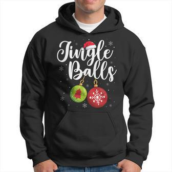 Retro Jingle Balls Christmas Funny Matching Couple Chestnuts Men Hoodie Graphic Print Hooded Sweatshirt - Seseable