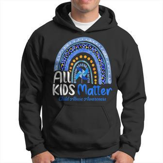 Retro Rainbow All Kids-Matter Pinwheel Child Abuse Awareness Hoodie | Mazezy CA
