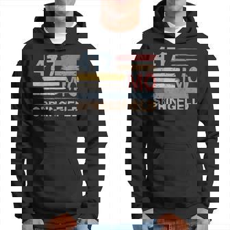 Retro Springfield Area Code 417 Residents State Missouri Men Hoodie Graphic Print Hooded Sweatshirt - Thegiftio