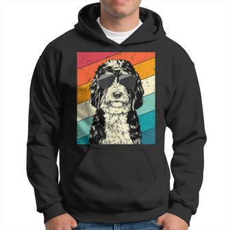 Retro Vintage Bernedoodle With Sunglasses Dog Lovers Hoodie - Seseable