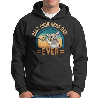 Retro Vintage Best Chihuahua Dad Ever Dog Daddy Doggy Hoodie - Seseable
