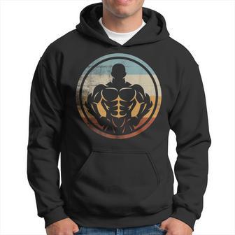 Retro Vintage Bodybuilder Fitnessstudio Gym Hoodie - Seseable