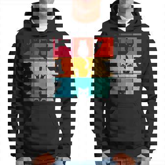 Retro Vintage Curious Cat Meme For Cat Mom Cat Dad Men Hoodie - Thegiftio