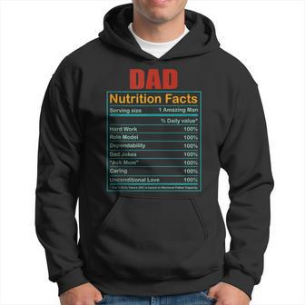 Retro Vintage Dad Nutrition Facts Daddy Happy Father Day Men Hoodie - Thegiftio UK