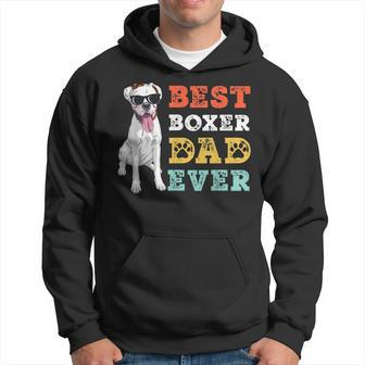 Retro Vintage Dog Best Boxer Dad Ever Hoodie - Seseable