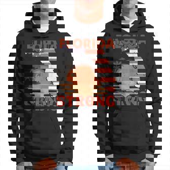Retro Vintage Florida Strong Support Men & Women Apparel Men Hoodie Graphic Print Hooded Sweatshirt - Thegiftio