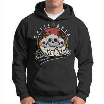 Retro Vintage Santa Cruz California Skull Street Wear Hoodie - Seseable