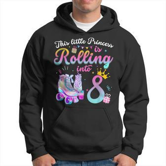 Roller Skate 8Th Birthday 8 Year Old Girl Party Outfit Hoodie | Mazezy