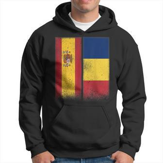 Romanian Flag Spain And Romania Proud Flags Hoodie | Mazezy