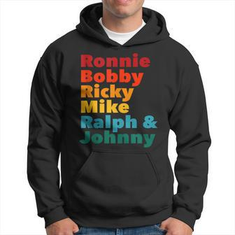 Ronnie Bobby Ricky Mike Ralph And Johnny 80S Hip-Hop Meme Hoodie | Mazezy